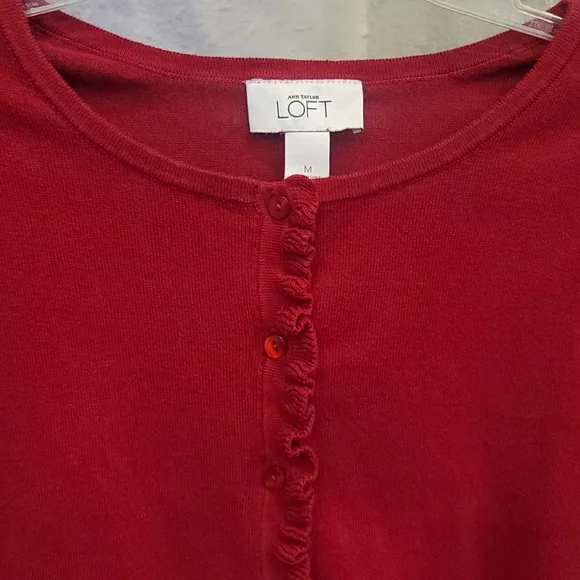 Deep pretty red sweater from the Loft - Picture 2 of 4